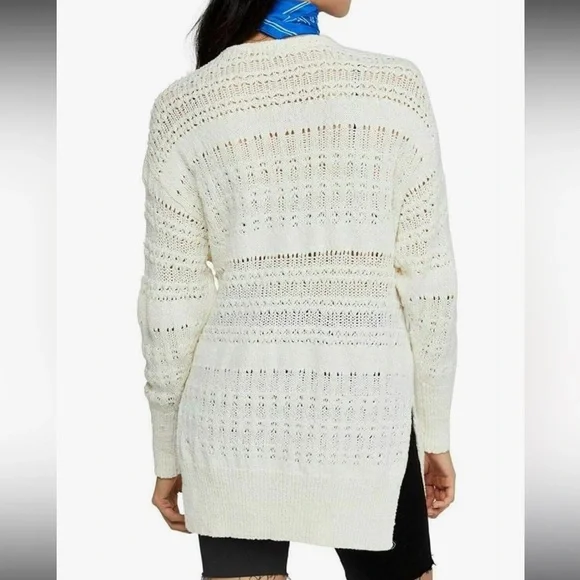 Free People Cream V-Neck Sweater - Picture 4 of 9